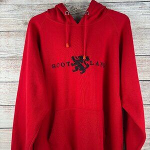 Scotland Hoodie Pullover Sweatshirt Embroidered Logo Kangaroo Pocket Men's XL